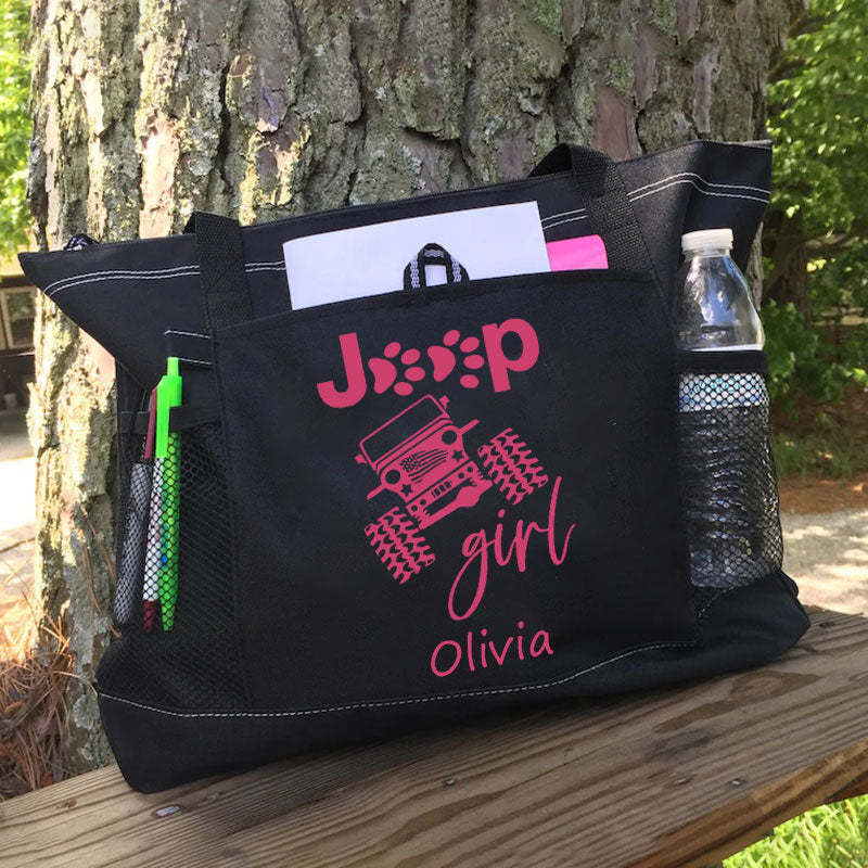 Jeep Girl Design Tote Bag