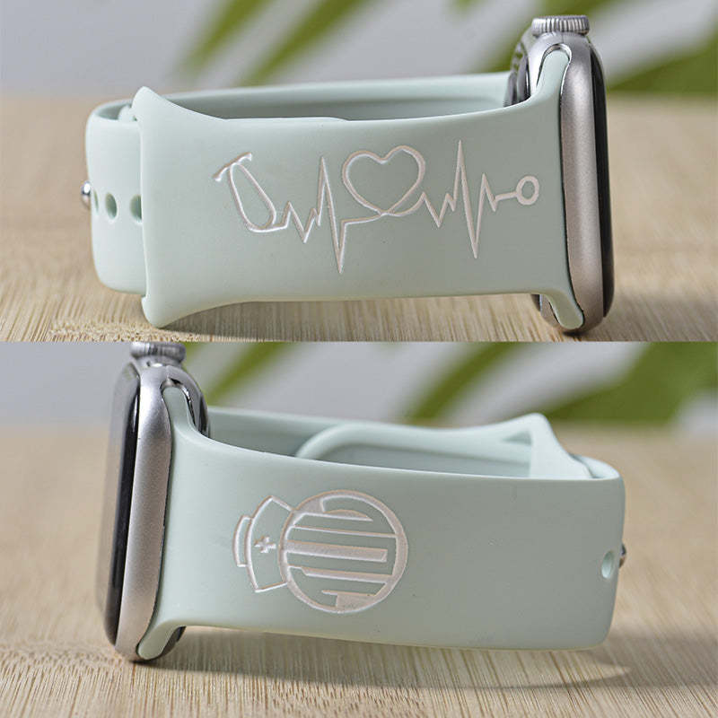 Nurse Watch Band, Silicone Watch Band for Apple, Samsung and Fitbit