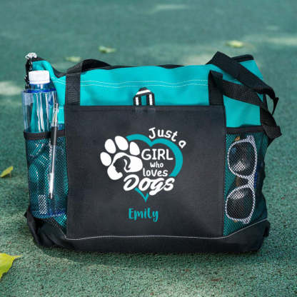 Just a Girl Who Loves Dogs Tote Bag, Personalized Tote Bag