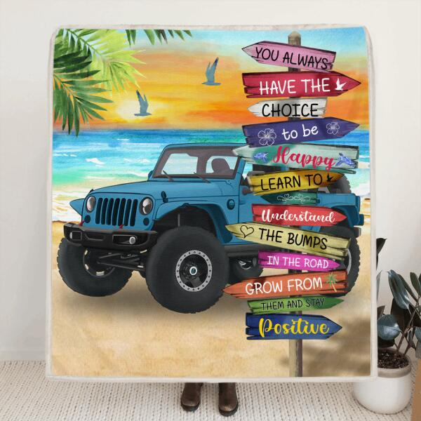 Custom Personalized Off-road SUVs Fleece Blanket