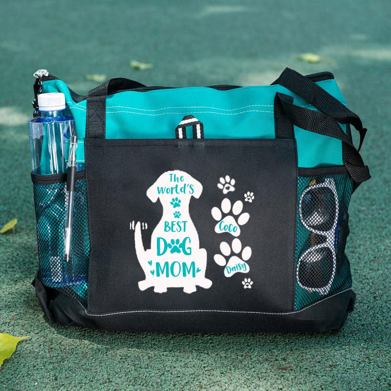 The World's Best Dog Mom Tote Bag, Personalized Dog Tote Bag