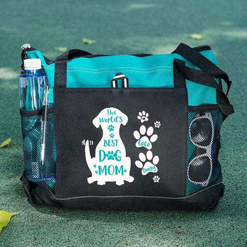 The World's Best Dog Mom Tote Bag, Personalized Dog Tote Bag