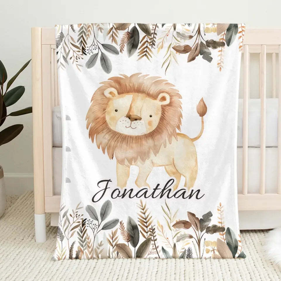 Cozy Blankets And Wild Friends For Sweet Dreams - Family Personalized Custom Baby Blanket