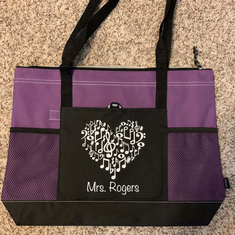 Personalized Music Teacher Student Bag With Name