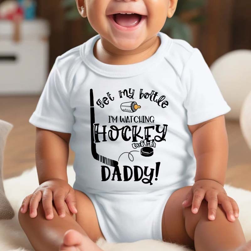 Custom Little Hockey Fan Oneise Daddy's Future Hockey Buddy Oneise