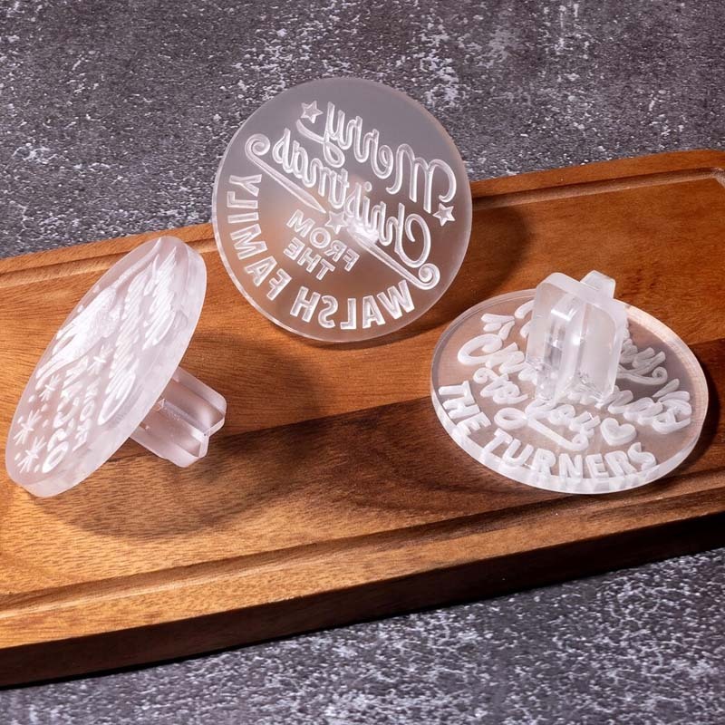 Custom Cookie Stamp - Holiday Baking Stamp Acrylic Cookie Press