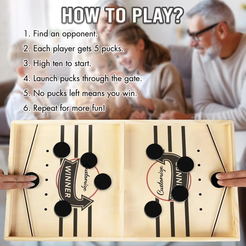 Best Interactive Game Ever - Fast Sling Puck Game - Gift For Family, Friends, Children