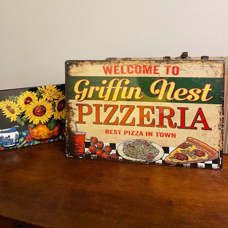 Personalized Pizzeria Sign Pizza Kitchen Decor Chef Gift