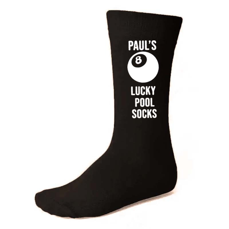 Personalised Lucky Pool 8 Ball Socks Gift For Billiards Pool Lover