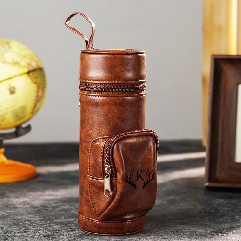 Custom Leather Travel Cigar Box Case For Cigar Accessories