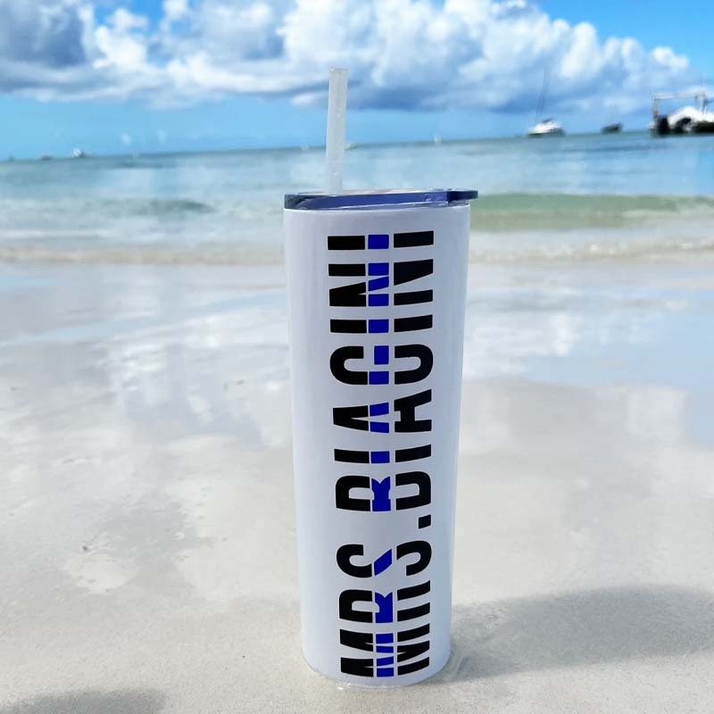 Personalized thin blue line/thin red line 20oz tumbler - Gift For Police/Firefighter