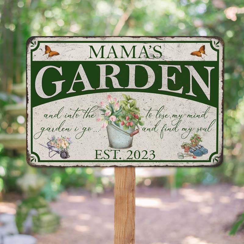 Personalized Garden Sign Garden Lover Gift Veggie Garden Flower Garden