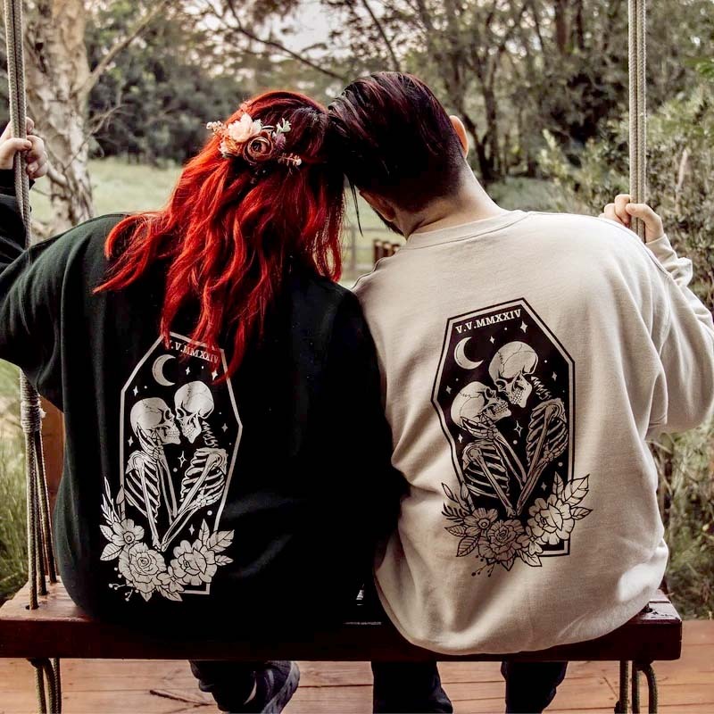 Roman Numeral Unisex Hoodie Personalized Matching Sweatshirt for Valentine Day Hoodie