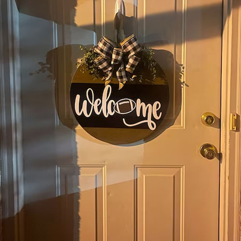 Football Front Door Decor | Sports Sign | Football Wreath | Sports Gift
