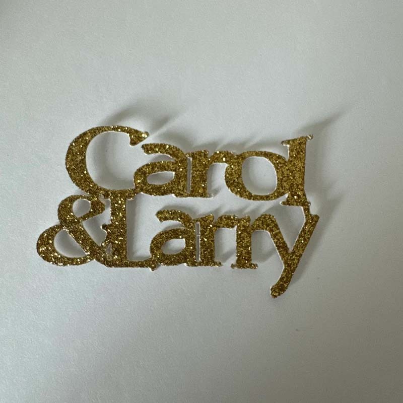 Personalized Confetti with 2 names - glitter table scatter Wedding Decoration