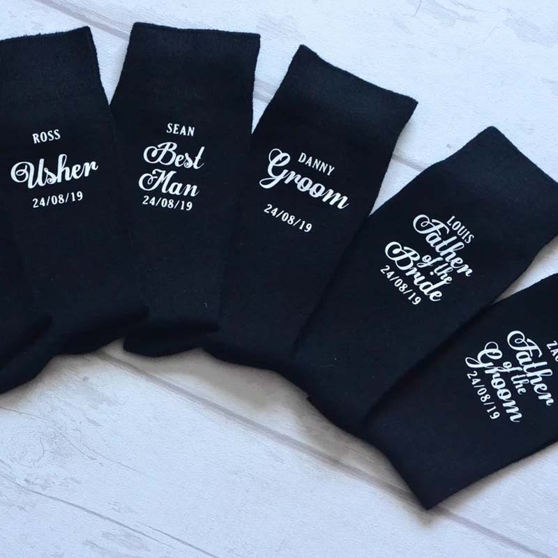 Personalised wedding socks Groom Page Boy Best Man Groomsman Gift