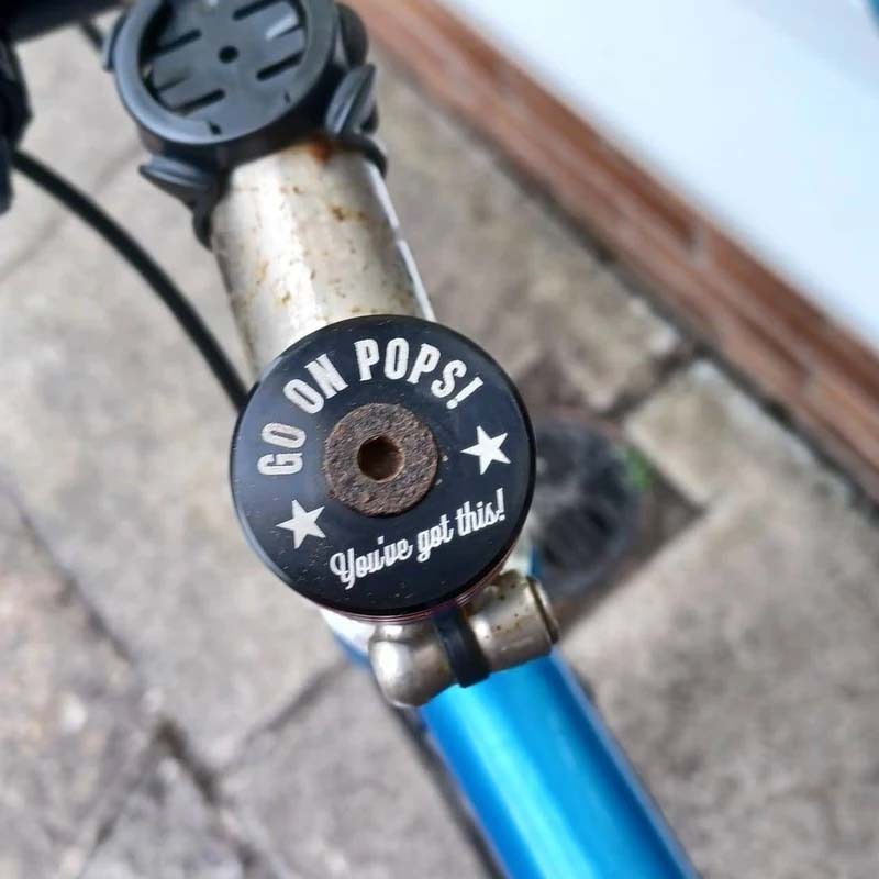 Custom Engraved Bike Headset Cap for Cyclists, Unique Gift Idea