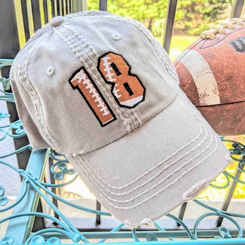 Personalized  Football Number Hat / Cap, Football Team Cap, Football Mom Gift