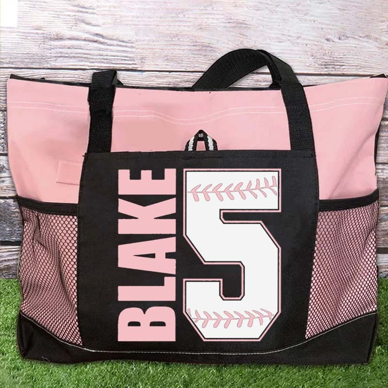 Custom Baseball Mom Tote Bag Lightweight Baseball Tote
