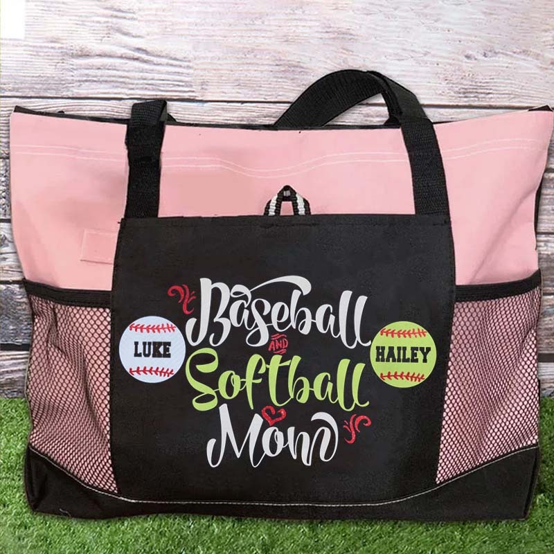 Custom Baseball and Softball Mom Tote Bag