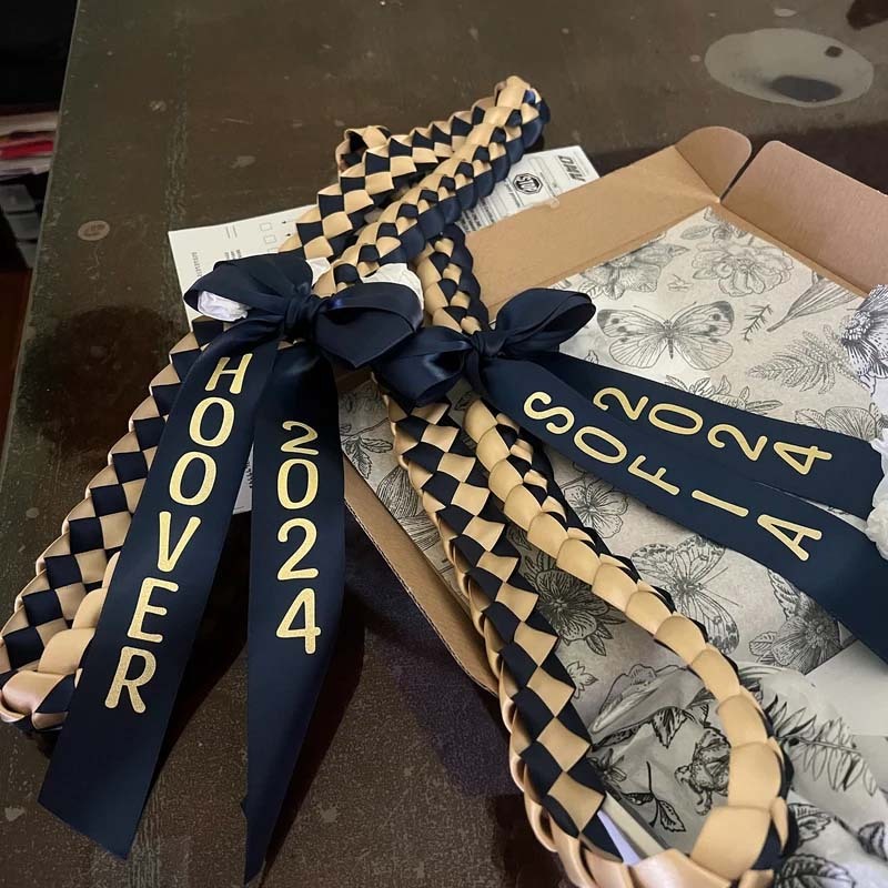 2025 Personalized Graduation ribbon lei gift with bow for Promotion/Senior Graduate