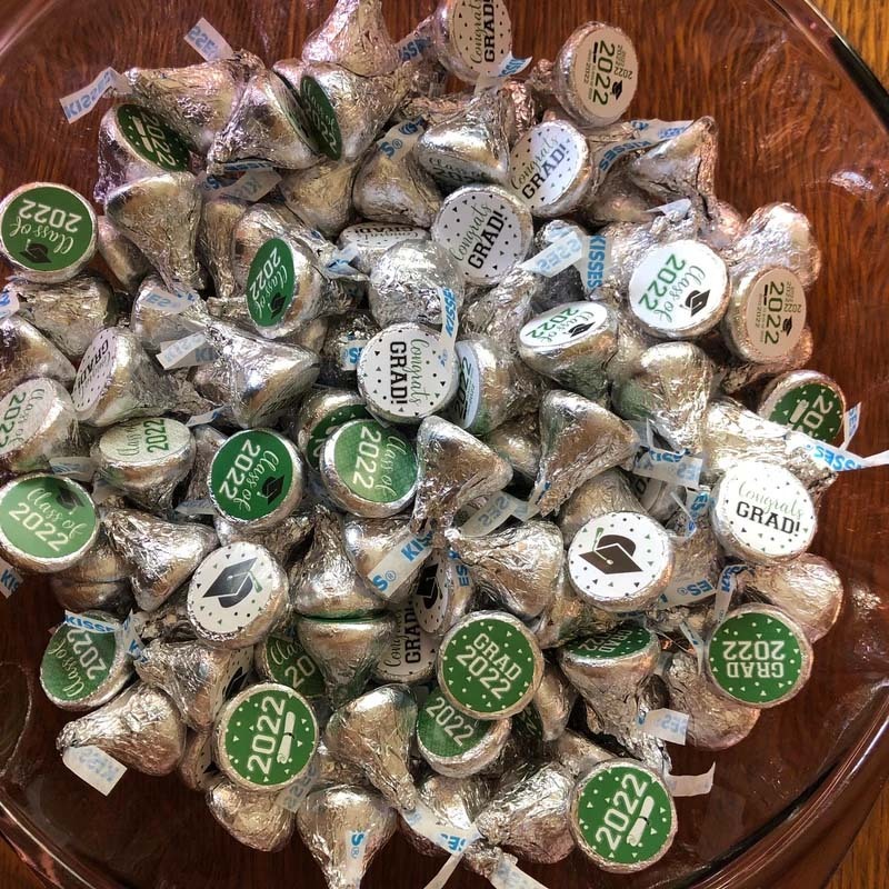 2025 Graduation Candy Stickers for Chocolate Kisses Class of 2025 Party Favors