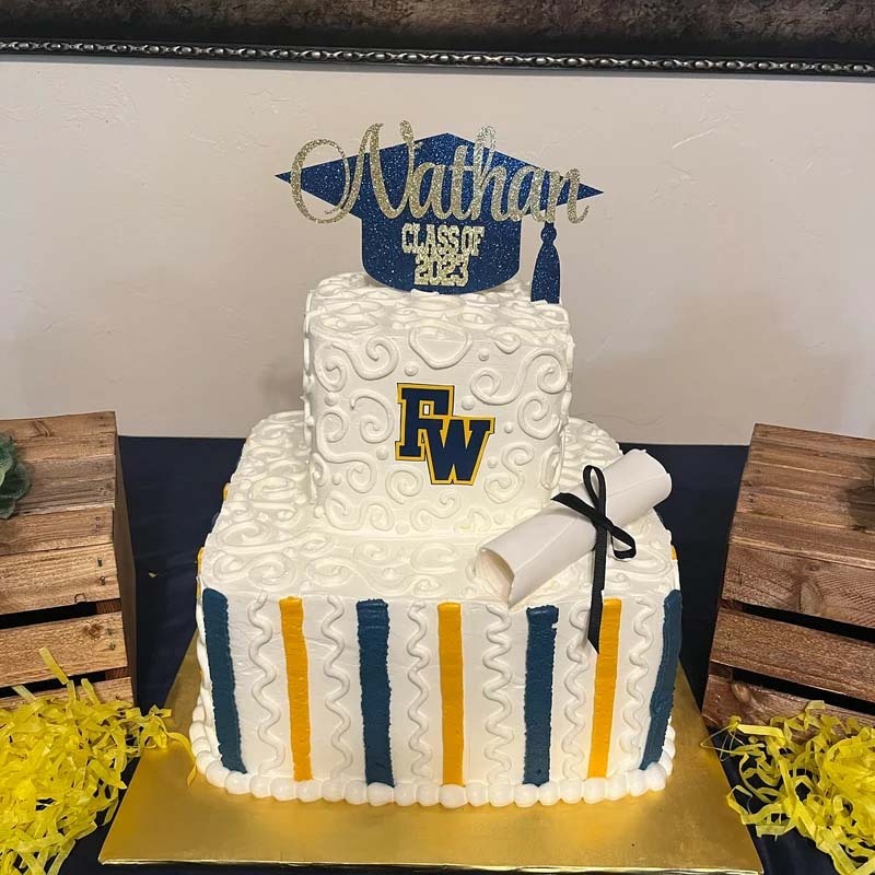 Graduation Cap Glitter Cake Topper - 2025 Grad Personalized Congrats Cake Topper Graduation Party Decor