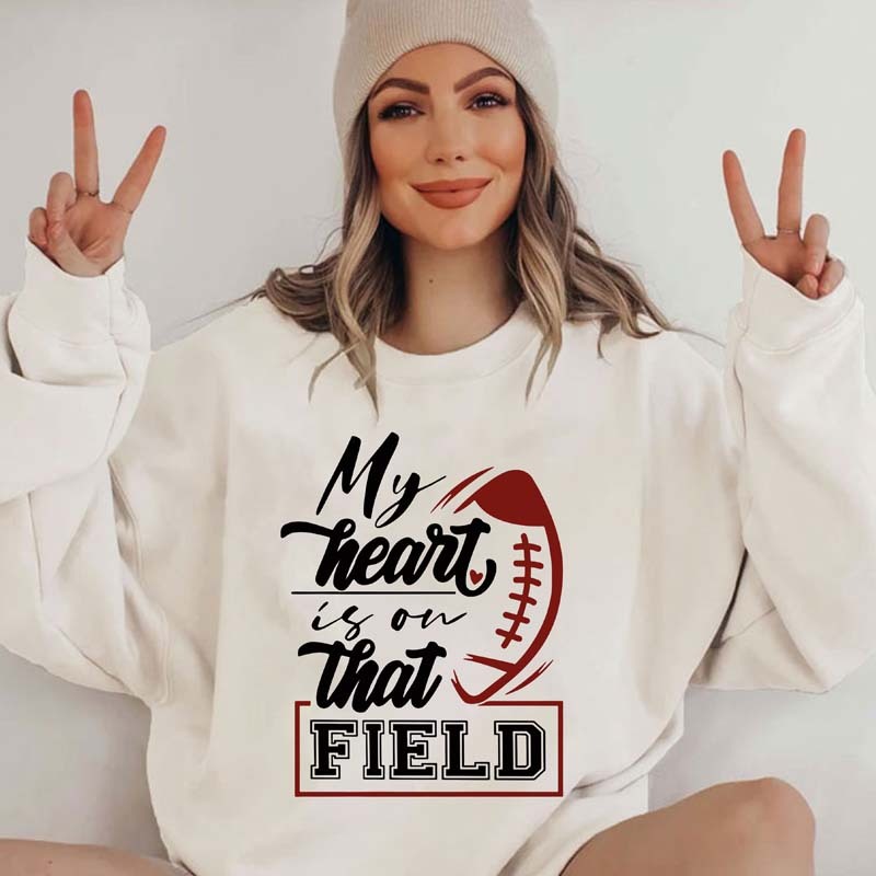 Custom Name And Number Football Sweatshirt Personalized Football Fan Sweatshirt