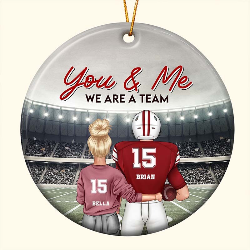 Personalized Football Ceramic Ornament - Gift For Football Lover