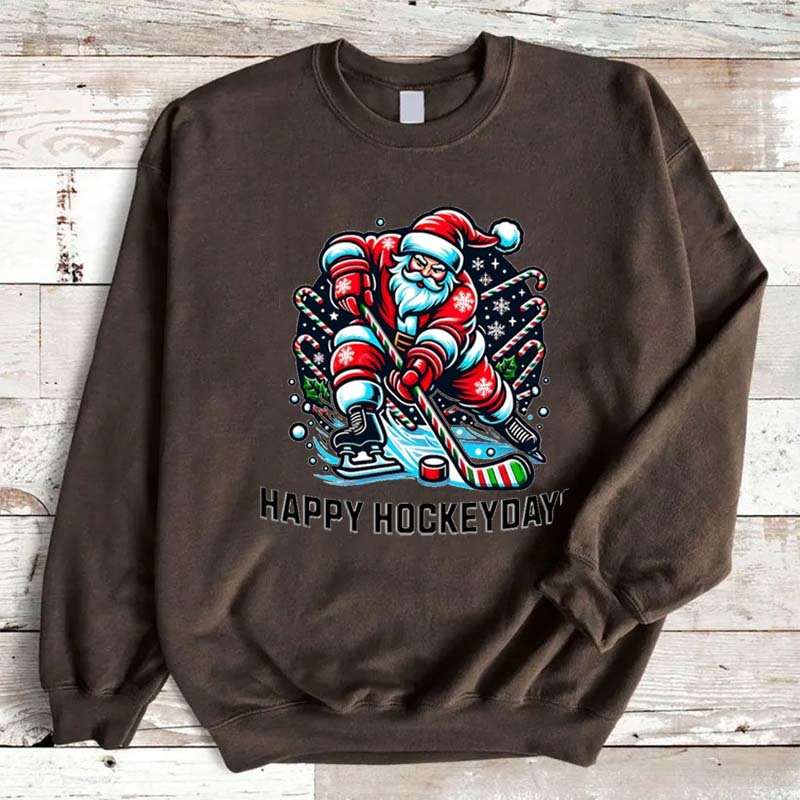 Hockey Christmas Happy Hockey days Xmas Holidays Funny Santa