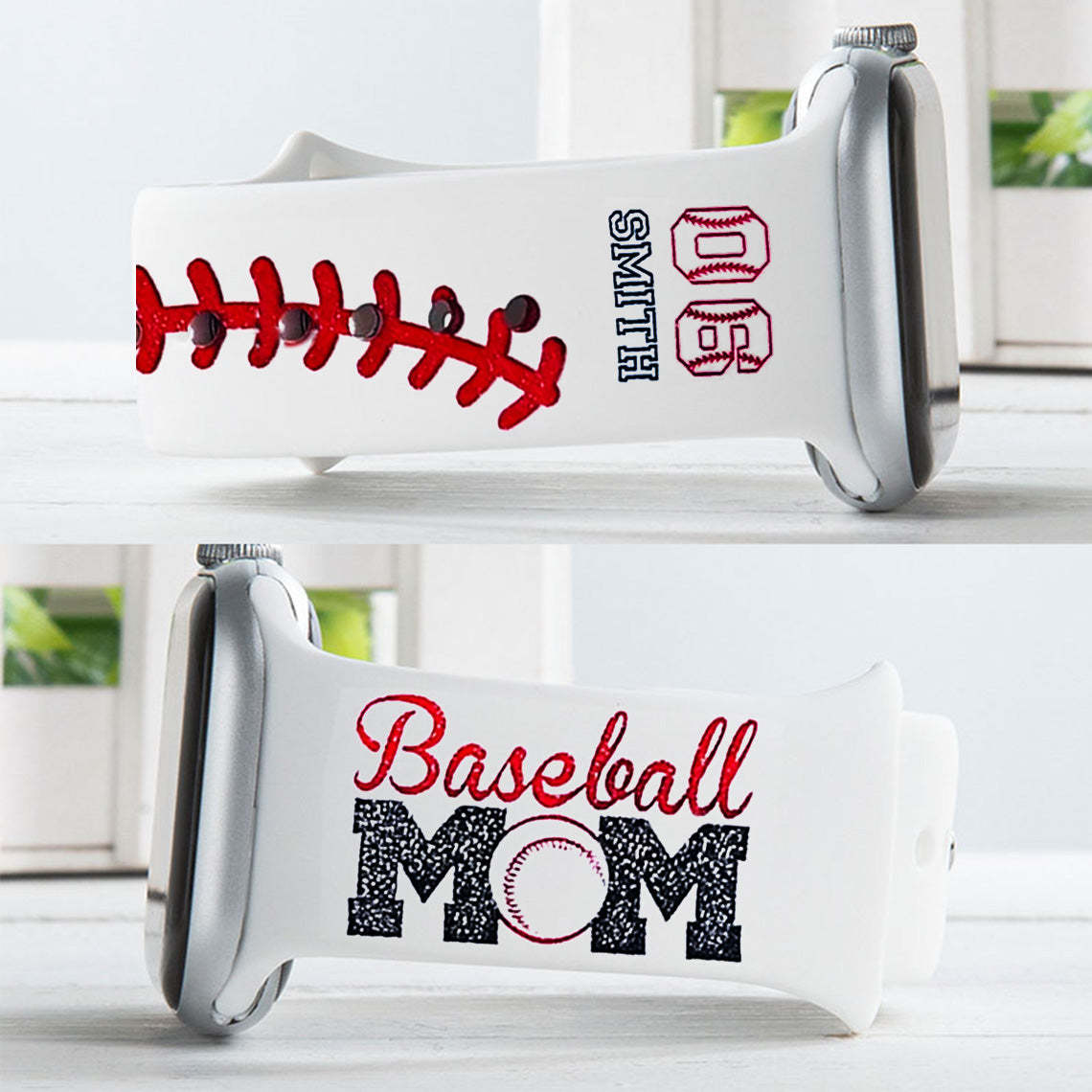 Baseball Mom Watch Band Compatible with Apple, Samsung & Fitbit