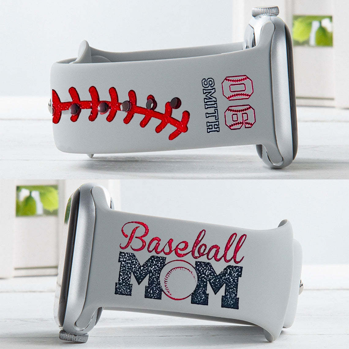 Baseball Mom Watch Band Compatible with Apple, Samsung & Fitbit