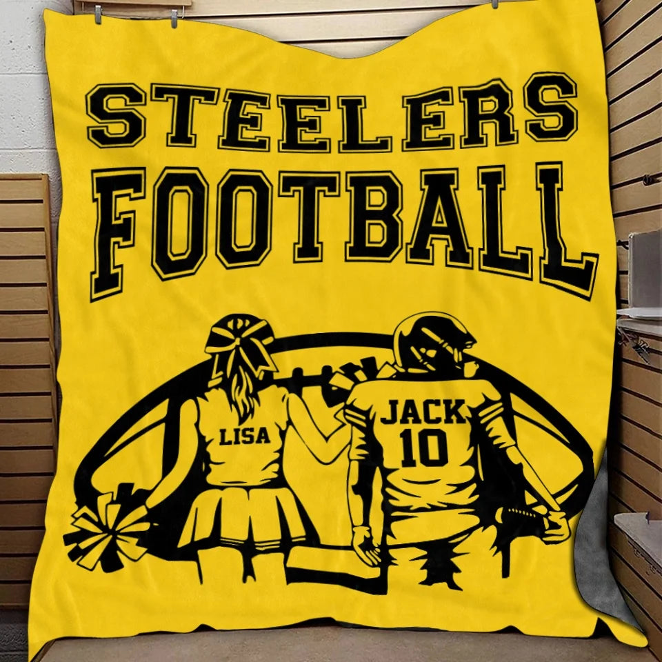 Football Team - Personalized Blanket - Football Player Gift 