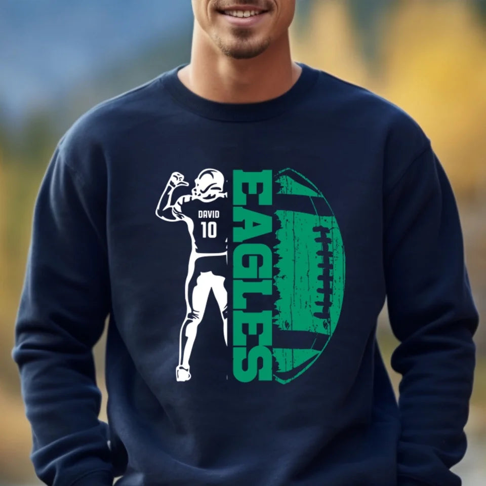 Custom Football Player - Gift for Football Fans Personalized Custom Sweatshirt