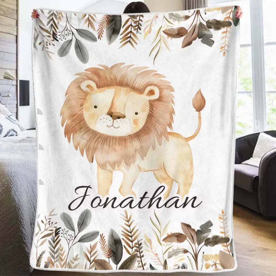 Cozy Blankets And Wild Friends For Sweet Dreams - Family Personalized Custom Baby Blanket