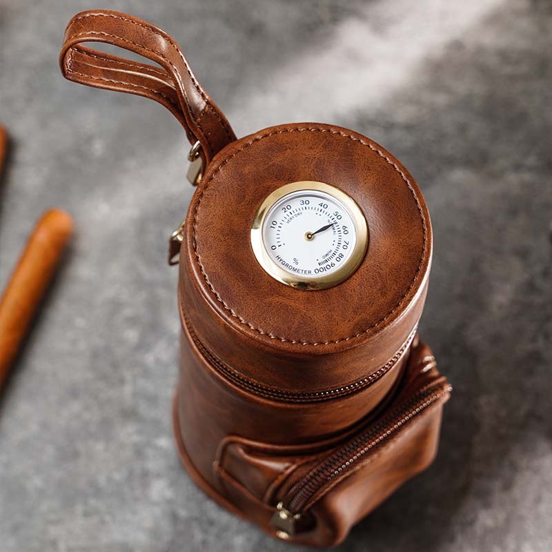 Custom Leather Travel Cigar Box Case For Cigar Accessories
