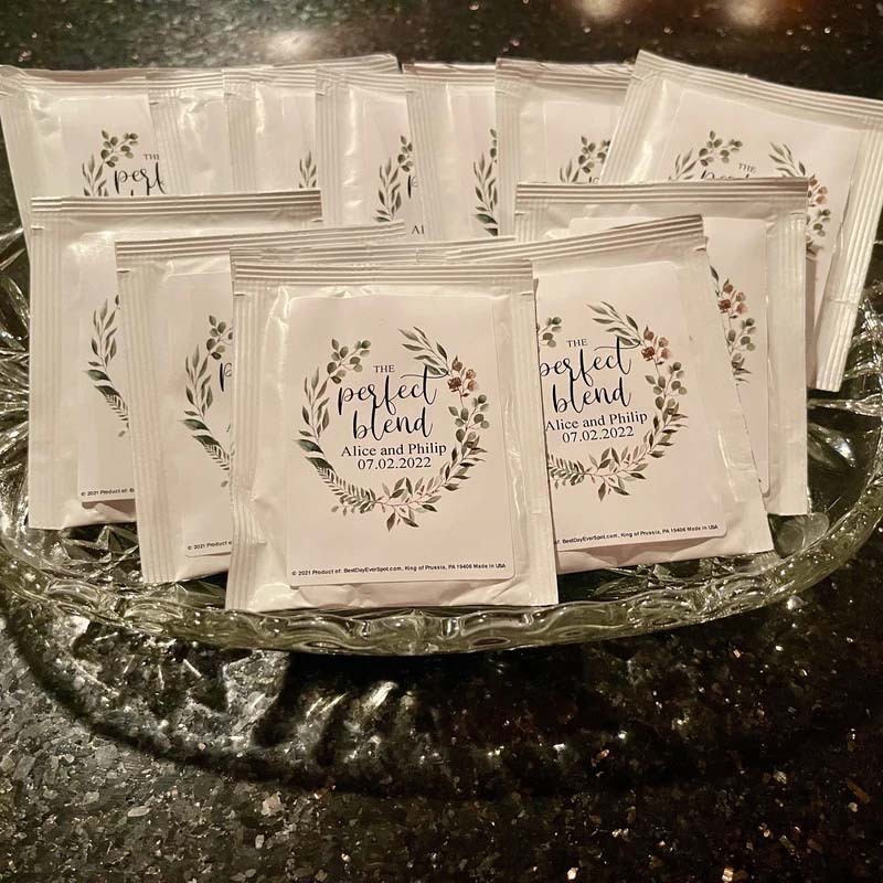 Custom Wedding Favor Tea Perfect Blend Wedding Favors