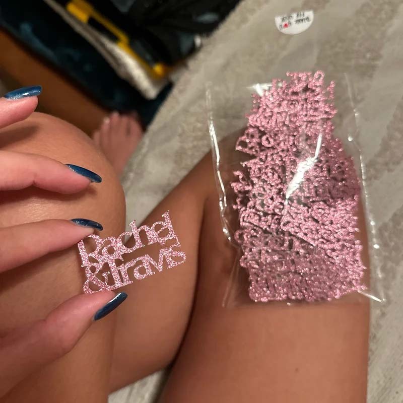 Personalized Confetti with 2 names - glitter table scatter Wedding Decoration