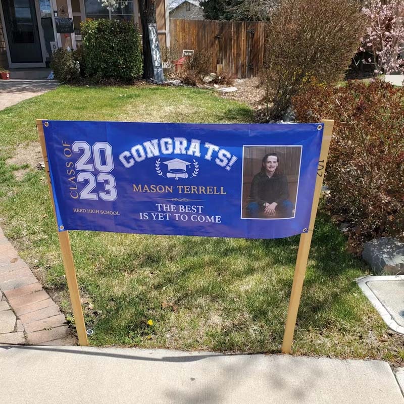 Congrats Class of 2025 Banner With Custom Image Quotes & School Name Can Be Changed