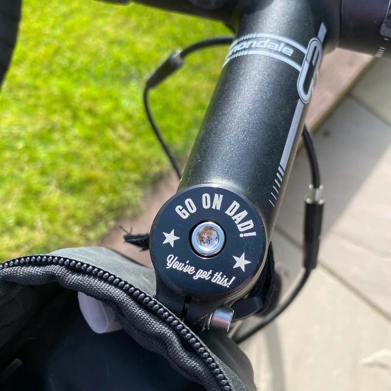 Custom Engraved Bike Headset Cap for Cyclists, Unique Gift Idea