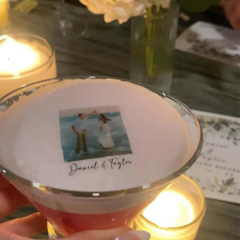 Edible photo drink topper edible image edible photo