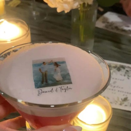 Edible photo drink topper edible image edible photo
