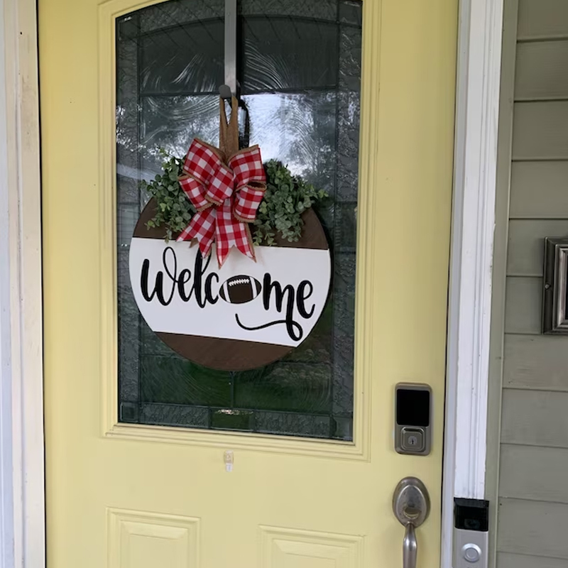 Football Front Door Decor | Sports Sign | Football Wreath | Sports Gift
