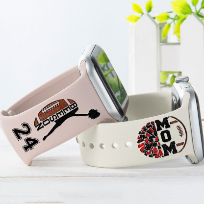 Custom Football Cheer Mom, Cheerleader Watch Band with Player's Name & Number