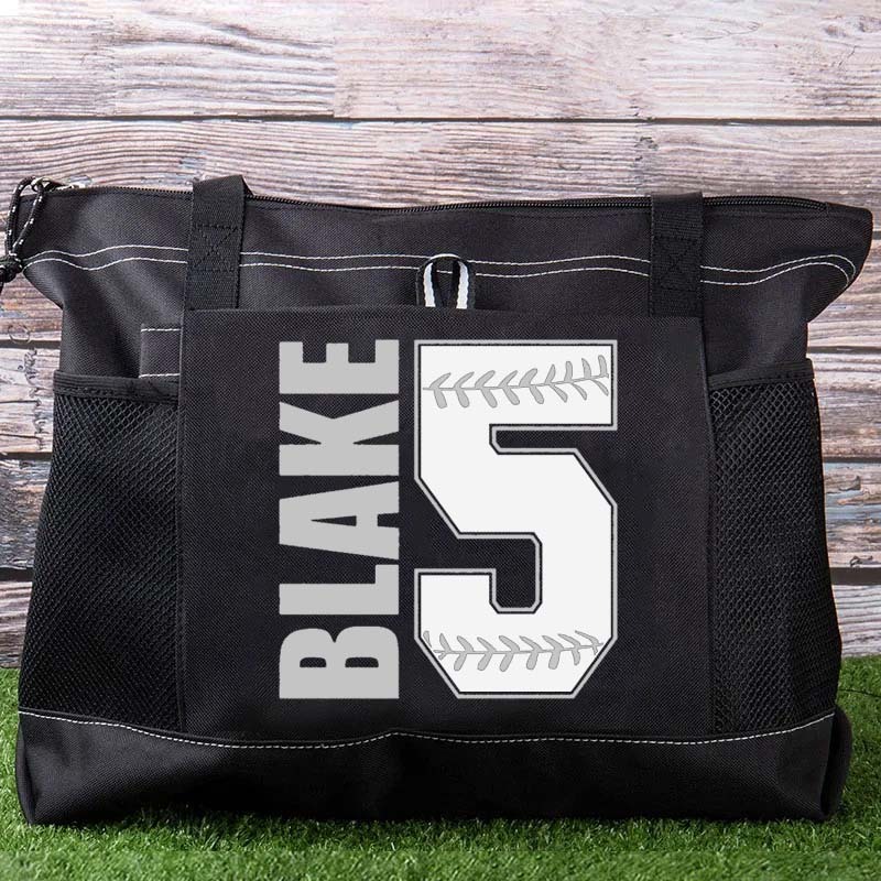 Custom Baseball Mom Tote Bag Lightweight Baseball Tote