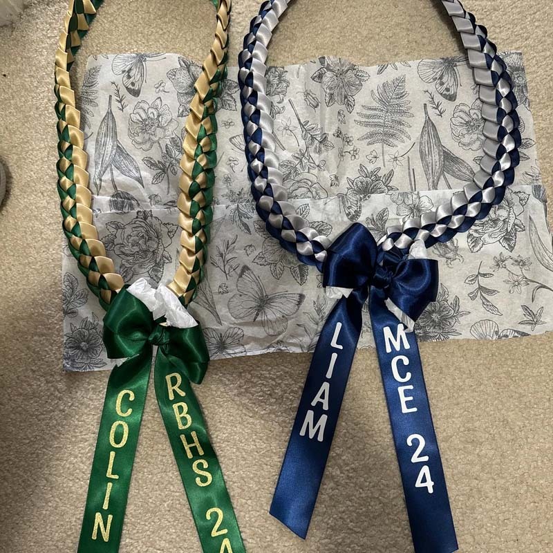 2025 Personalized Graduation ribbon lei gift with bow for Promotion/Senior Graduate