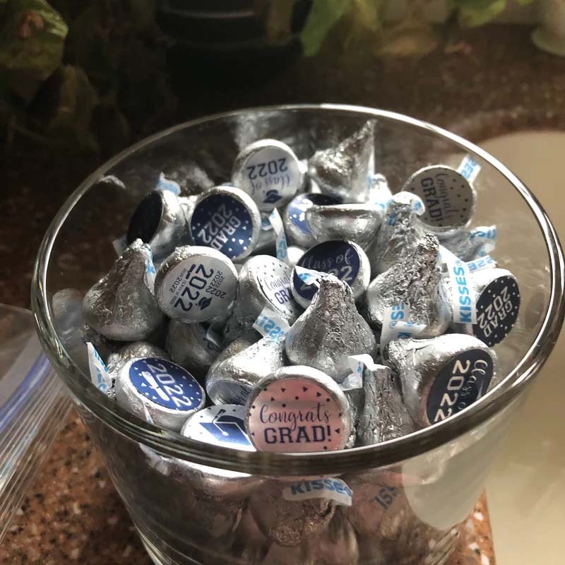 2025 Graduation Candy Stickers for Chocolate Kisses Class of 2025 Party Favors