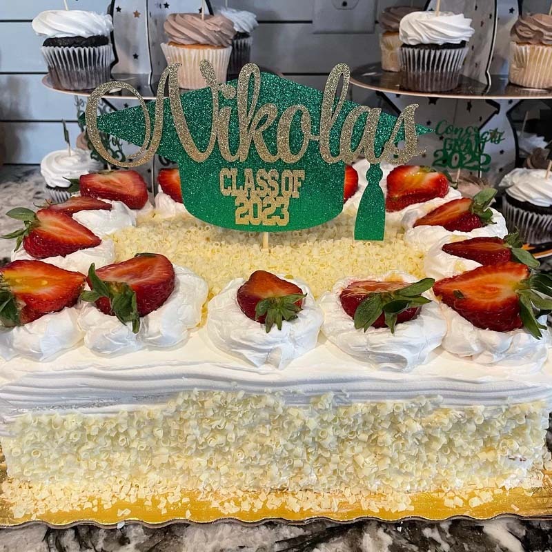 Graduation Cap Glitter Cake Topper - 2025 Grad Personalized Congrats Cake Topper Graduation Party Decor