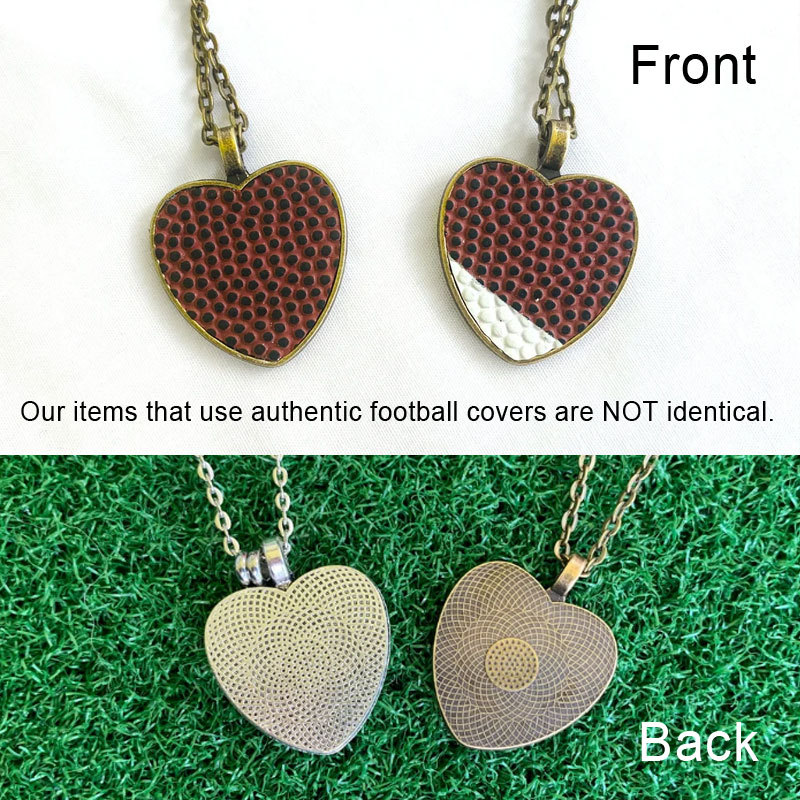Authentic Football Necklace Football Jewelry with Bronze & Silver