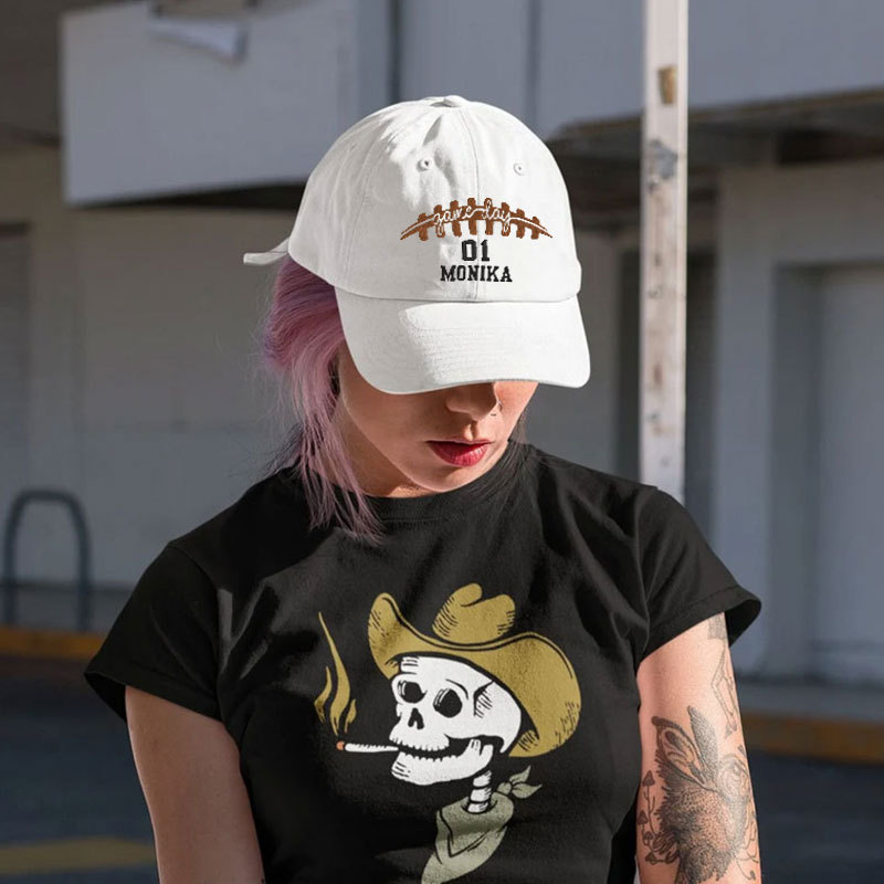 Custom Football Lovers hat Game Day gift with Name & Number